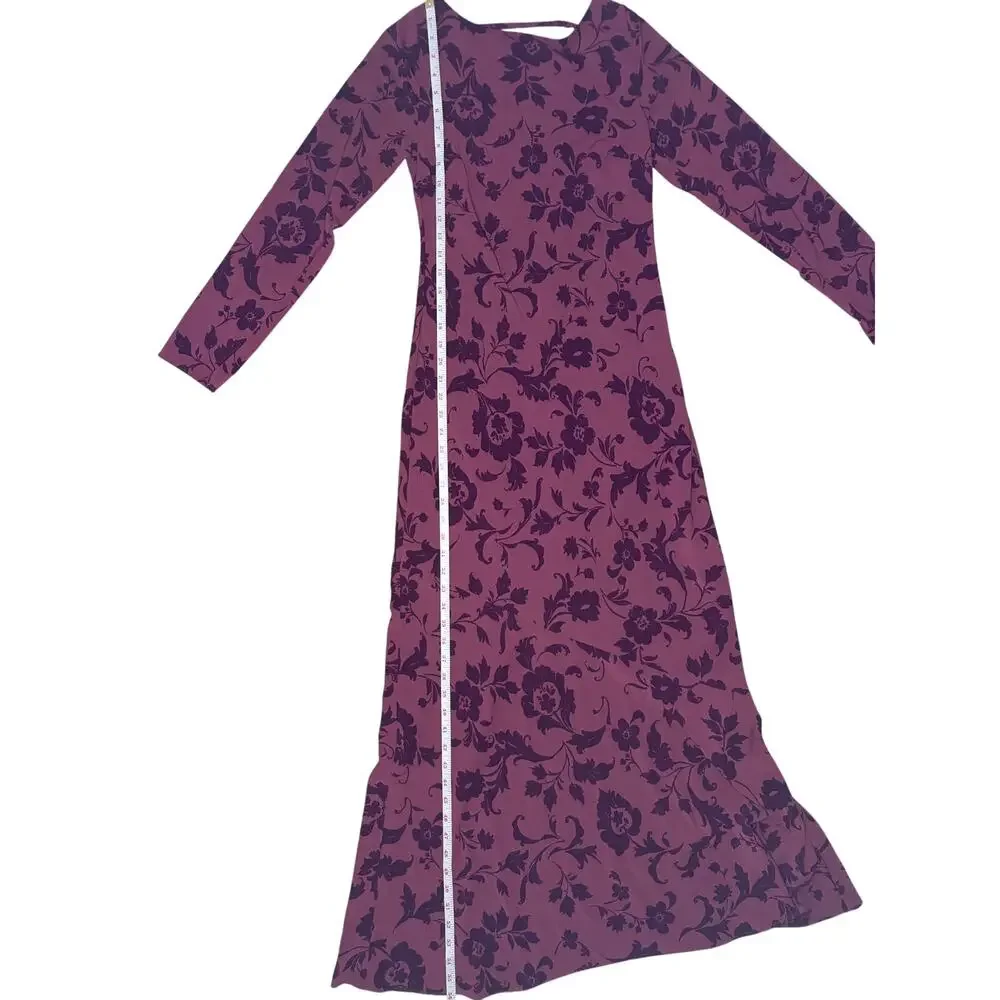 Abercrombie & Fitch Maxi Dress Mauve Pink Floral Women's Sz SP